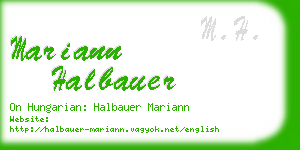 mariann halbauer business card